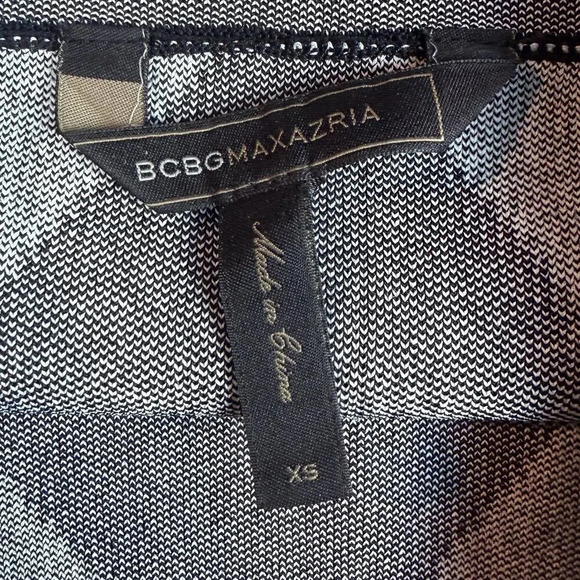 BCBGMAXAZRIA Natalee Black & White Geometric Jacquard Skirt, Size XS - Picture 4 of 6